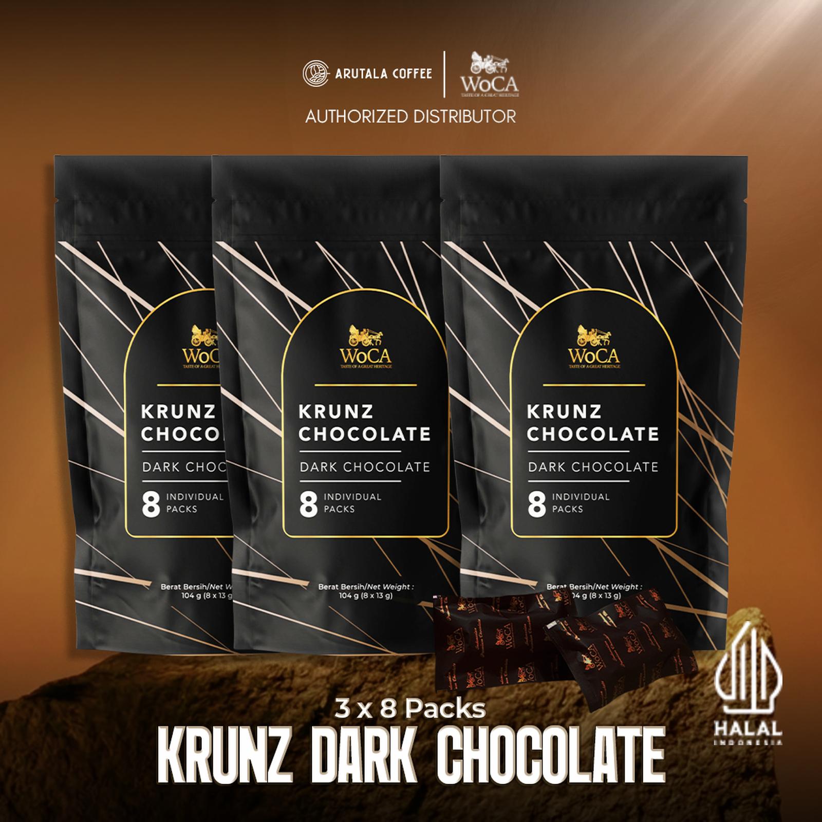 WoCA Krunz Dark & Milk Chocolate 3 x 8 individual packs