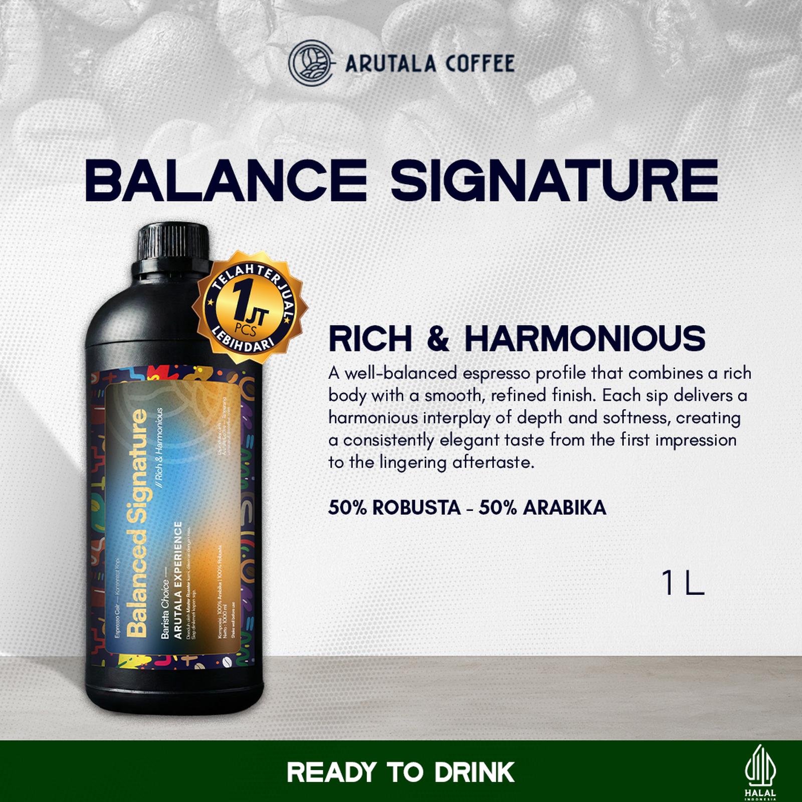 Arutala Espresso Cair 1000ml Siap Minum Barista Choice