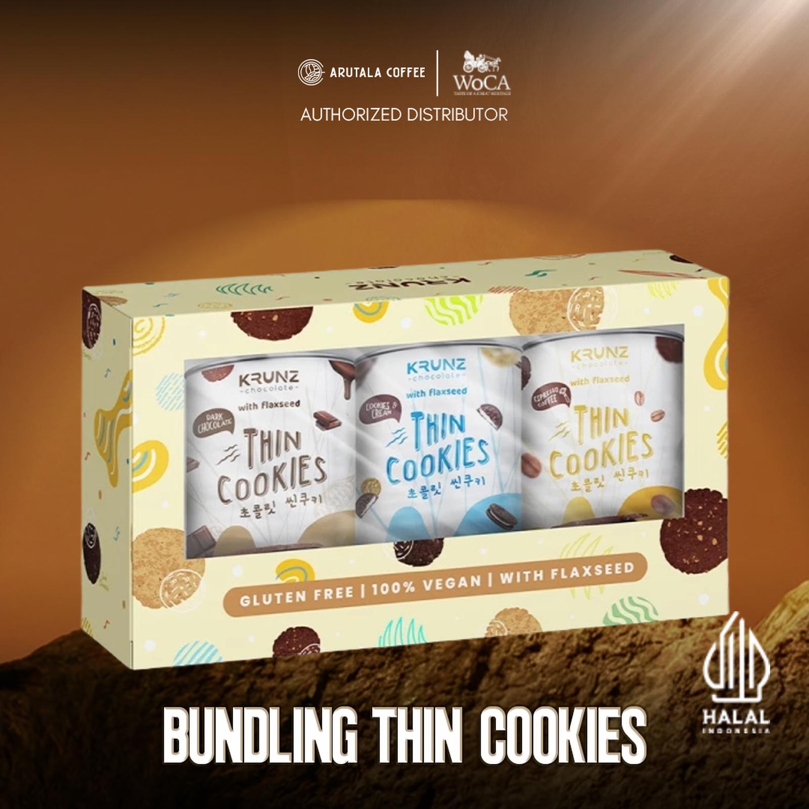 WoCA Paket Bundling Krunz Thin Cookies 3 Varian Rasa