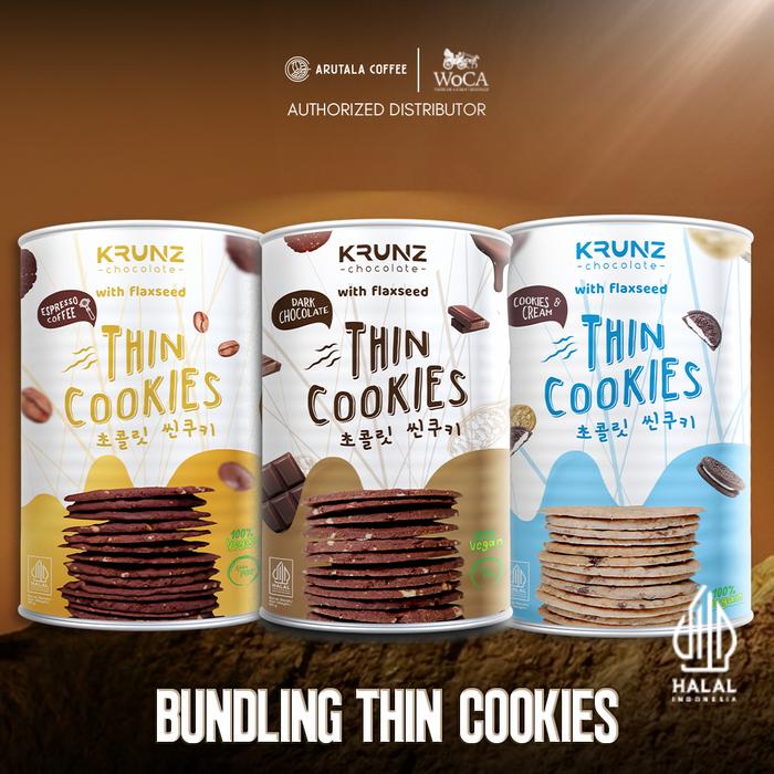 WoCA Paket Bundling Krunz Thin Cookies 3 Varian Rasa