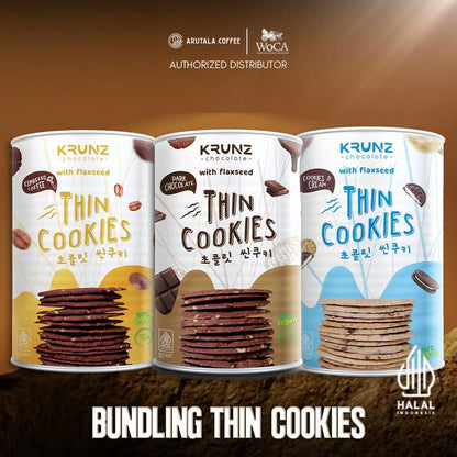 WoCA Paket Bundling Krunz Thin Cookies 3 Varian Rasa