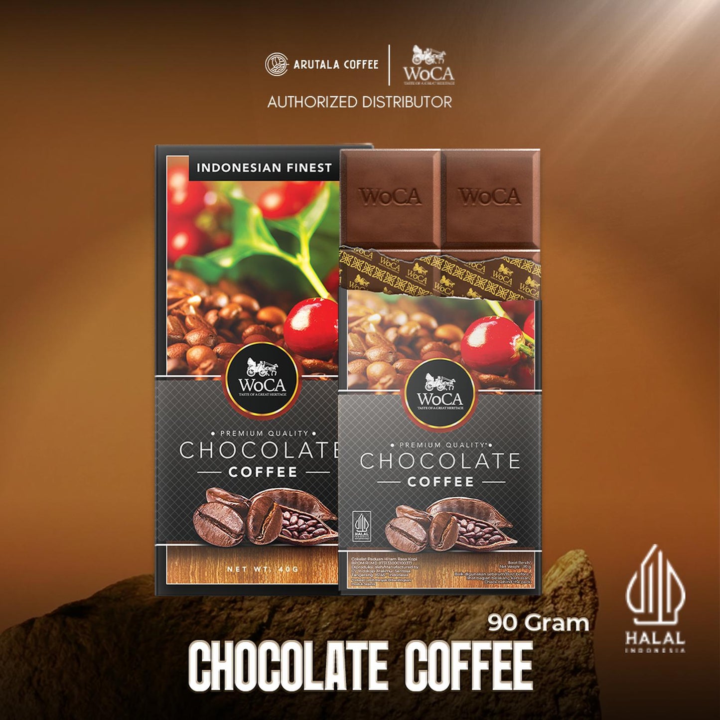 WoCA Premium Chocolate Bar - Cokelat Batang 90 gram
