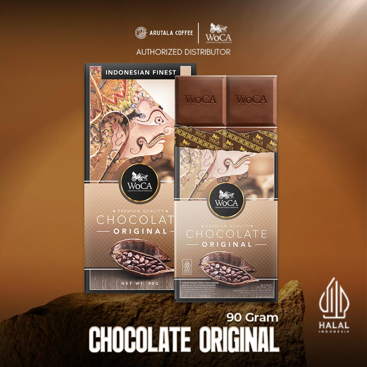 WoCA Premium Chocolate Bar - Cokelat Batang 90 gram
