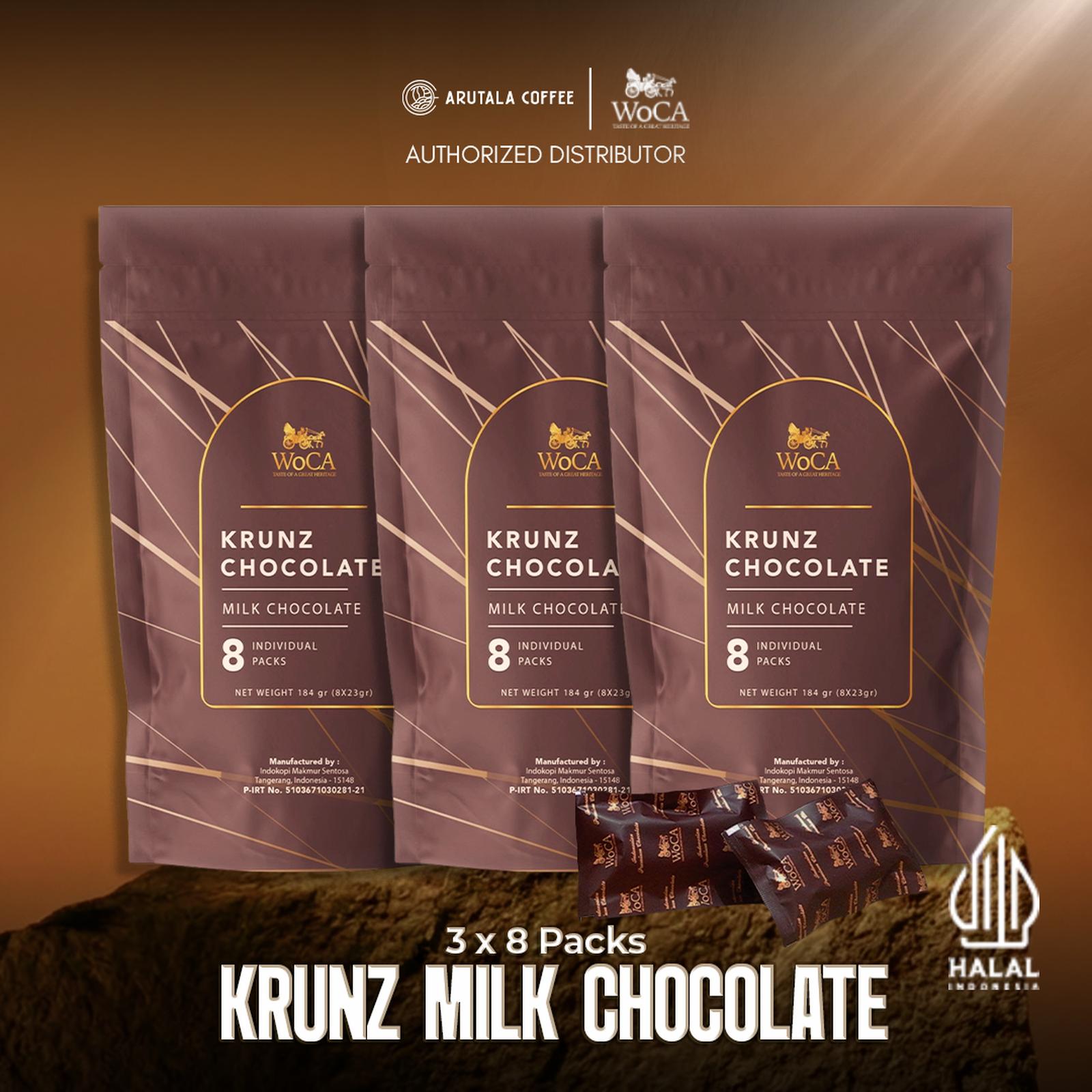 WoCA Krunz Dark & Milk Chocolate 3 x 8 individual packs